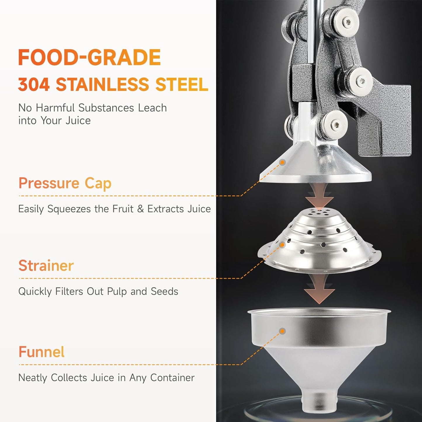 HEAVY-DUTY MANUAL JUICE PRESS