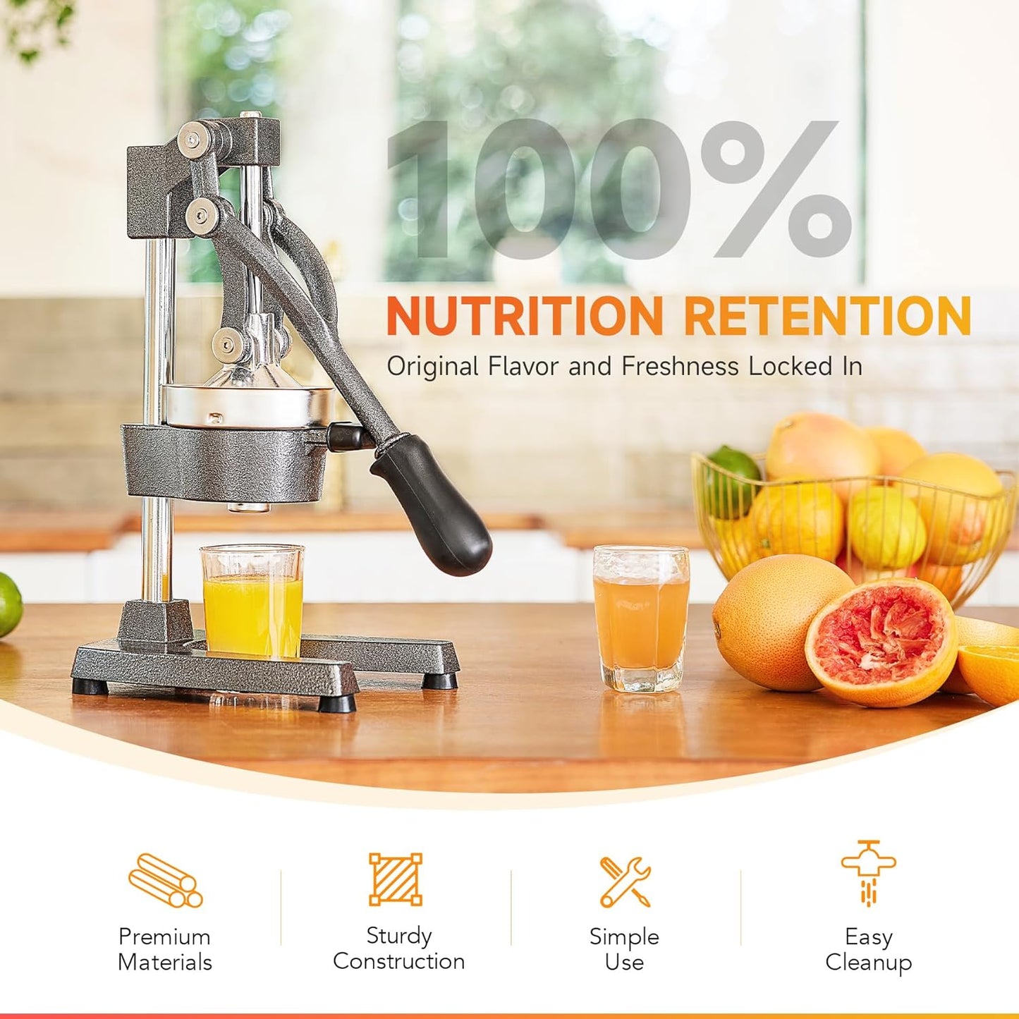 HEAVY-DUTY MANUAL JUICE PRESS