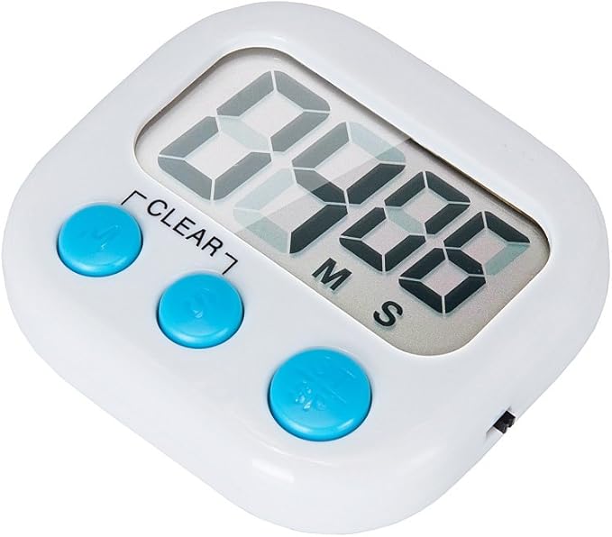 6 Pack Small Digital Kitchen Timer Magnetic Back and ON/Off Switch,Minute Second Count Up Countdown (Multicolored)